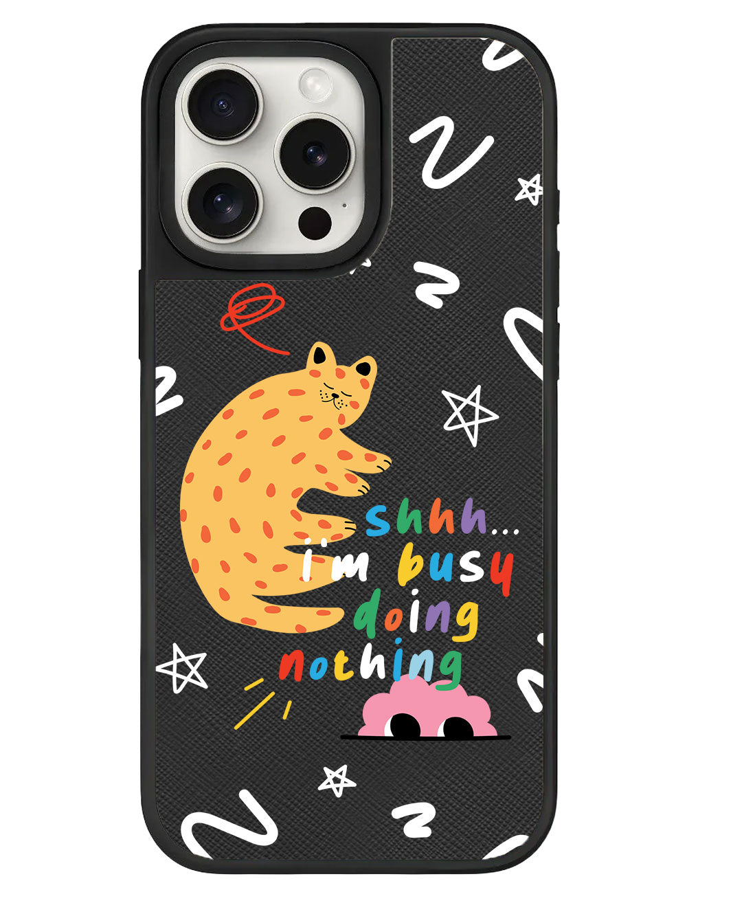 iPhone Leather Grip - Busy Doing Nothing