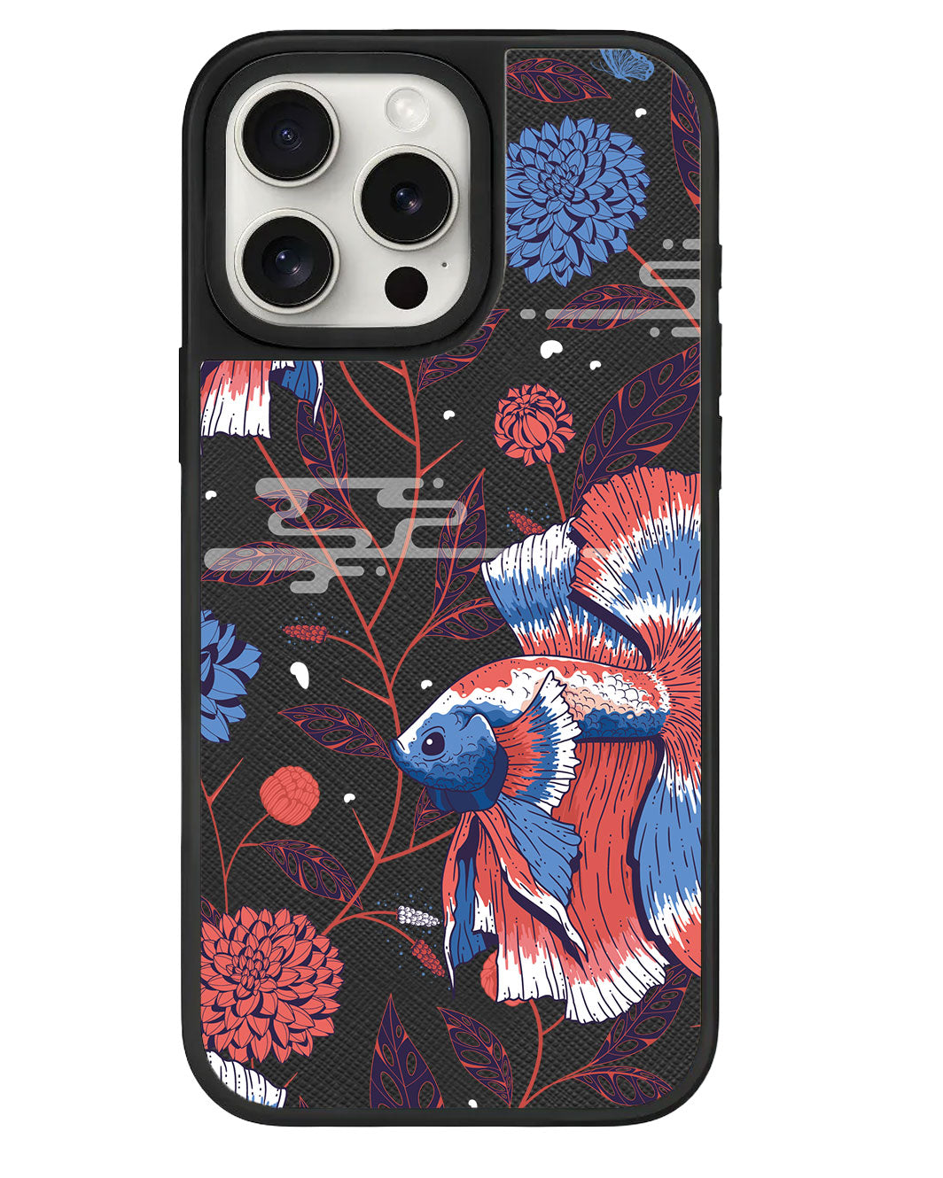 iPhone Leather Grip - Fish & Floral 2.0