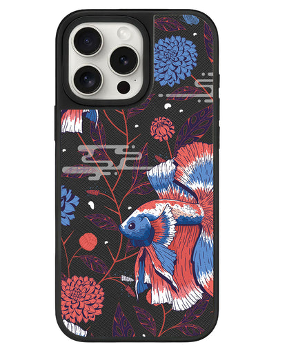 iPhone Leather Grip - Fish & Floral 2.0