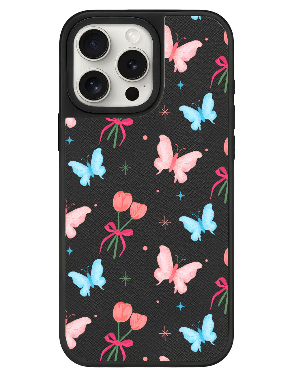 iPhone Leather Grip - Coquette Butterfly