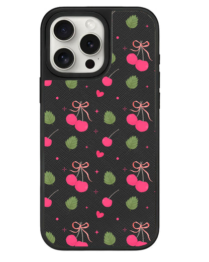 iPhone Leather Grip - Coquette Cherry