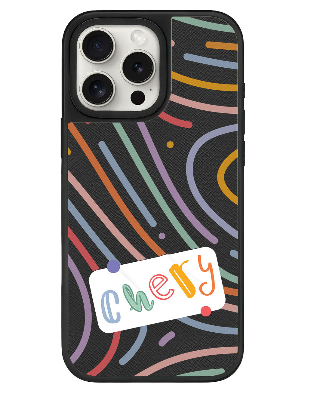 iPhone Leather Grip - Doodle Monogram 2.0