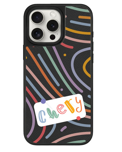 iPhone Leather Grip - Doodle Monogram 2.0