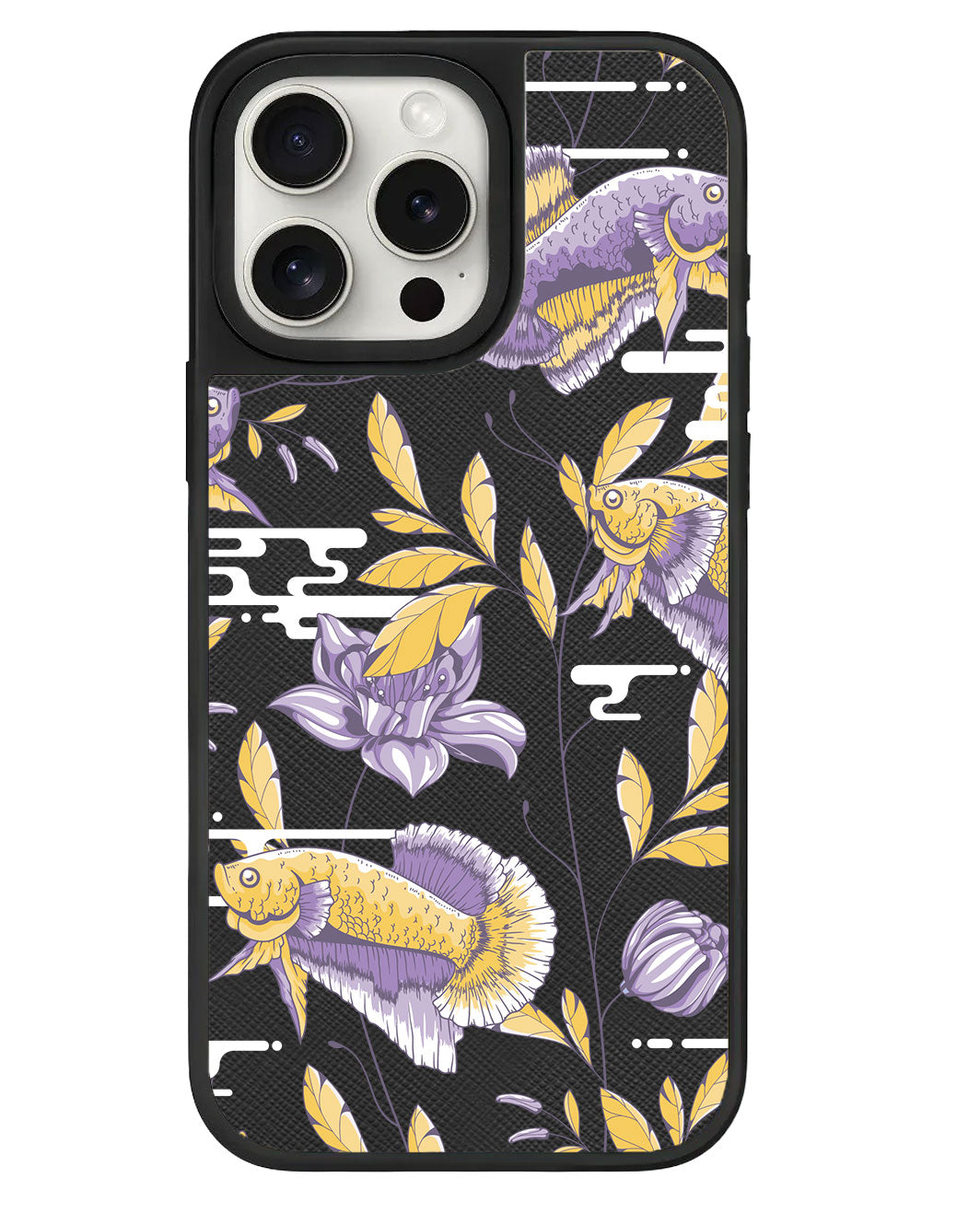 iPhone Leather Grip - Fish & Floral 5.0