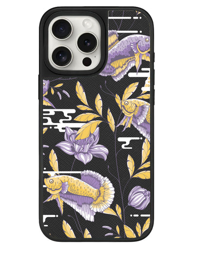 iPhone Leather Grip - Fish & Floral 5.0