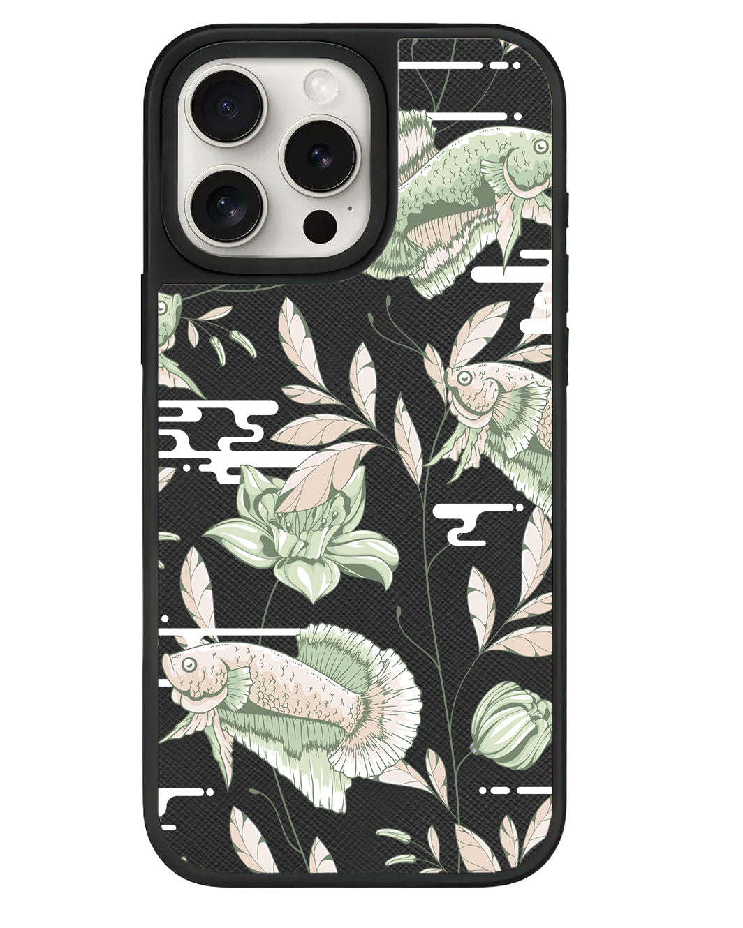 iPhone Leather Grip - Fish & Floral 6.0