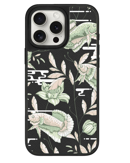 iPhone Leather Grip - Fish & Floral 6.0