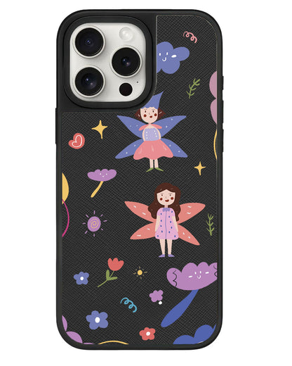 iPhone Leather Grip - Fairy Pattern