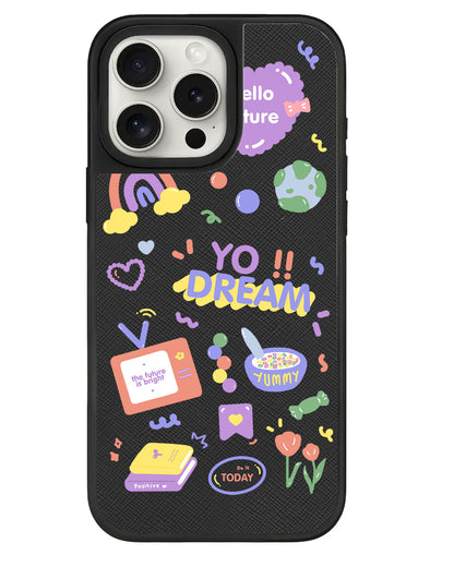 iPhone Leather Grip - Hello Future