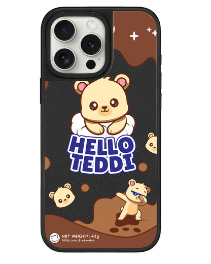 iPhone Leather Grip - Hello Teddy 1.0