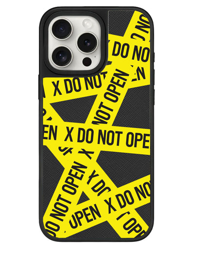 iPhone Leather Grip - Do Not Open 2.0