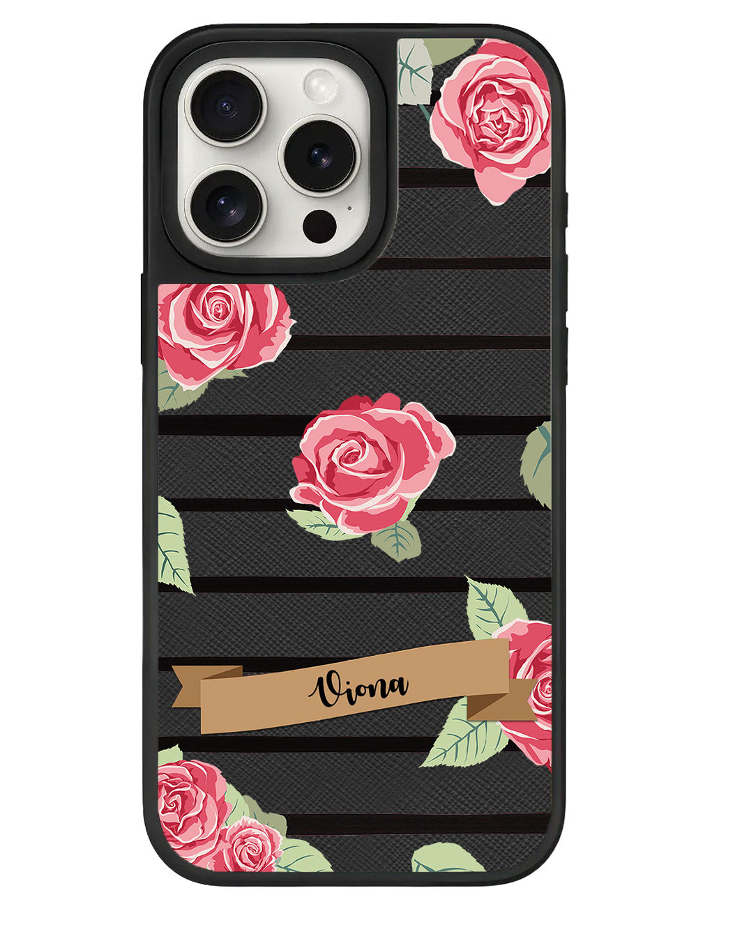 iPhone Leather Grip Case - Rose