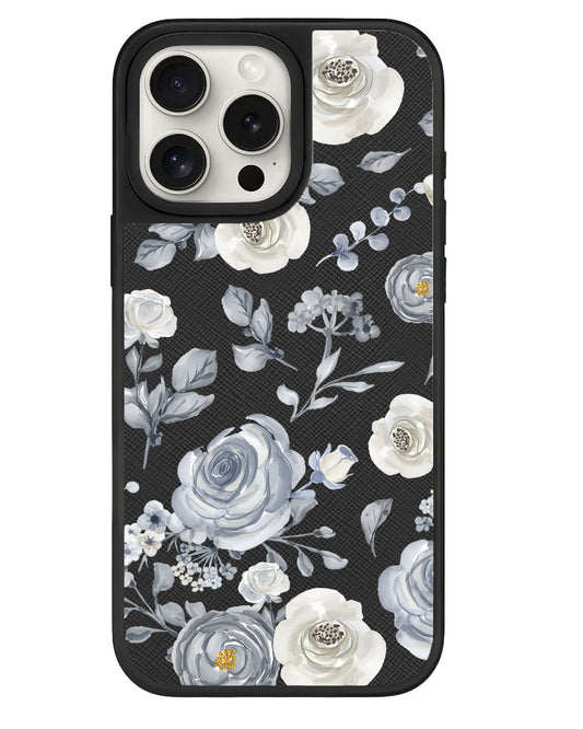 iPhone Leather Grip Case - Blue Rose