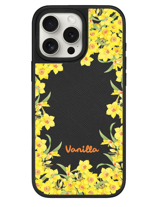 iPhone Leather Grip Case - March Daffodils