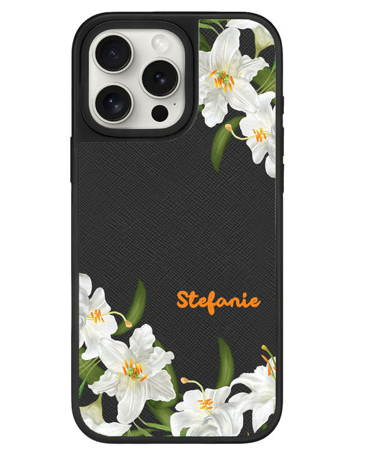 iPhone Leather Grip Case - May Lily of the Valley