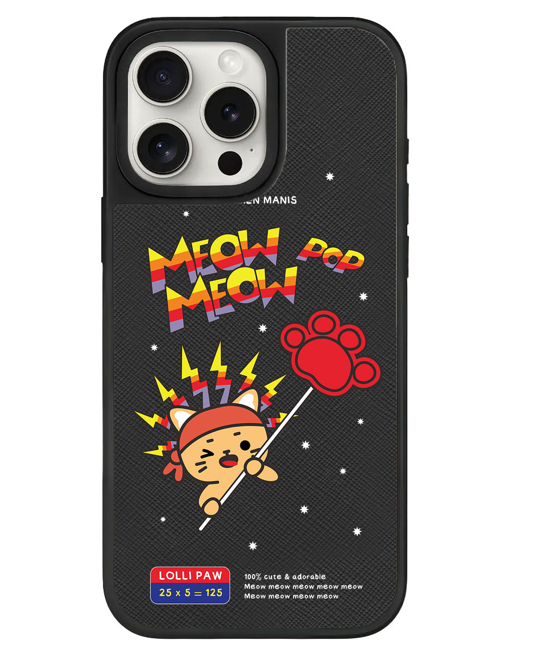 iPhone Leather Grip - Meow Pop 1.0