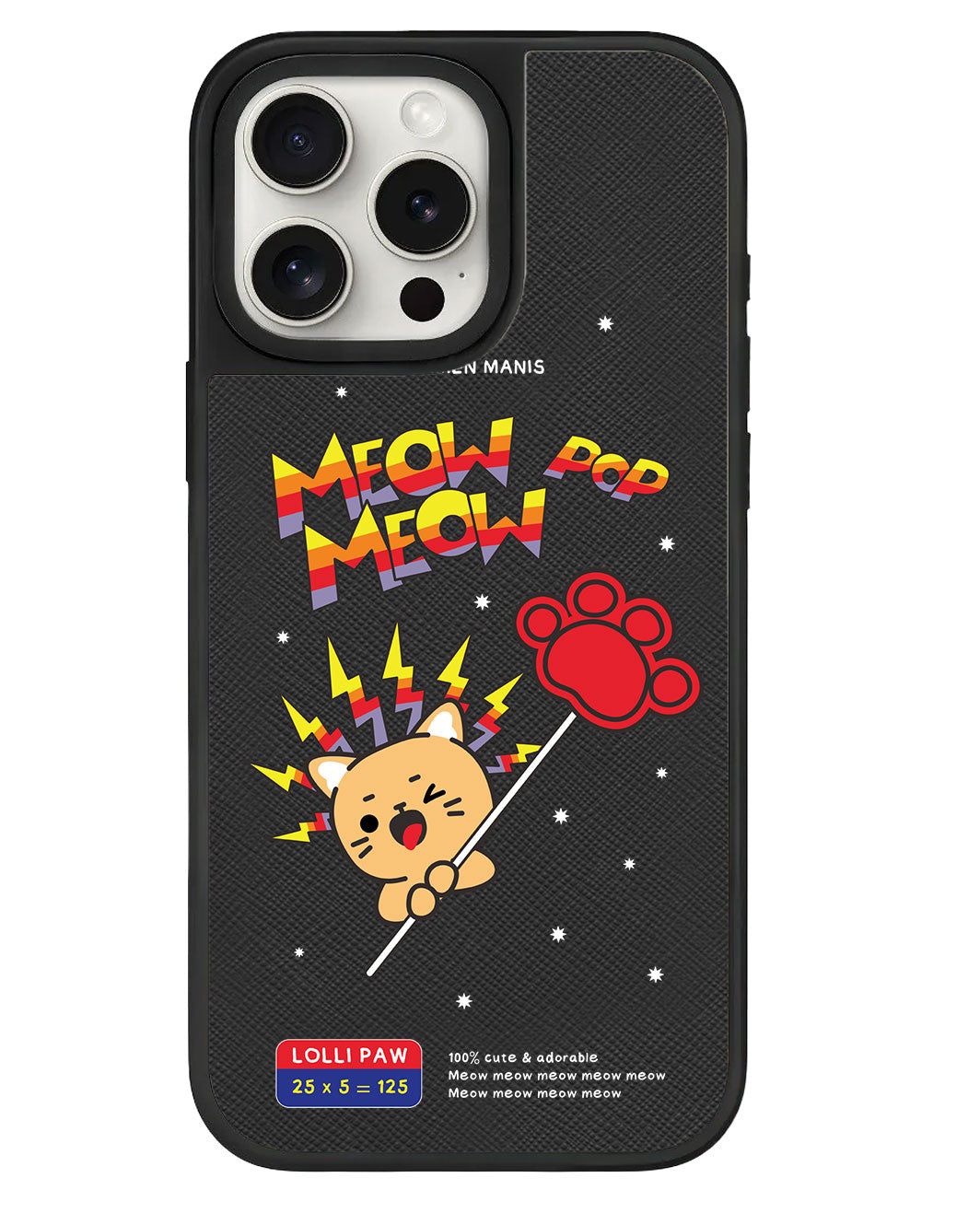 iPhone Leather Grip - Meow Pop 2.0