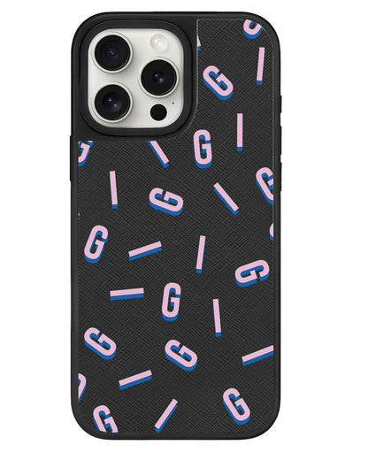 iPhone Leather Grip - CUSTOM MONOGRAM 1.0 Cotton Candy