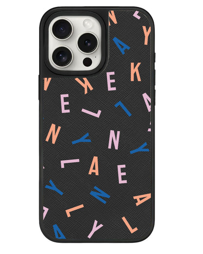 iPhone Leather Grip - CUSTOM MONOGRAM 1.0 Rainbow