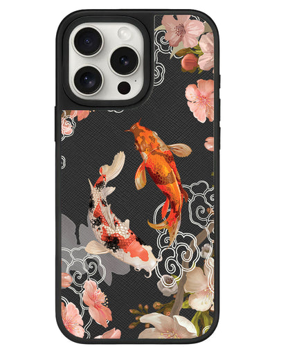 iPhone Leather Grip - Oil Painting Koi