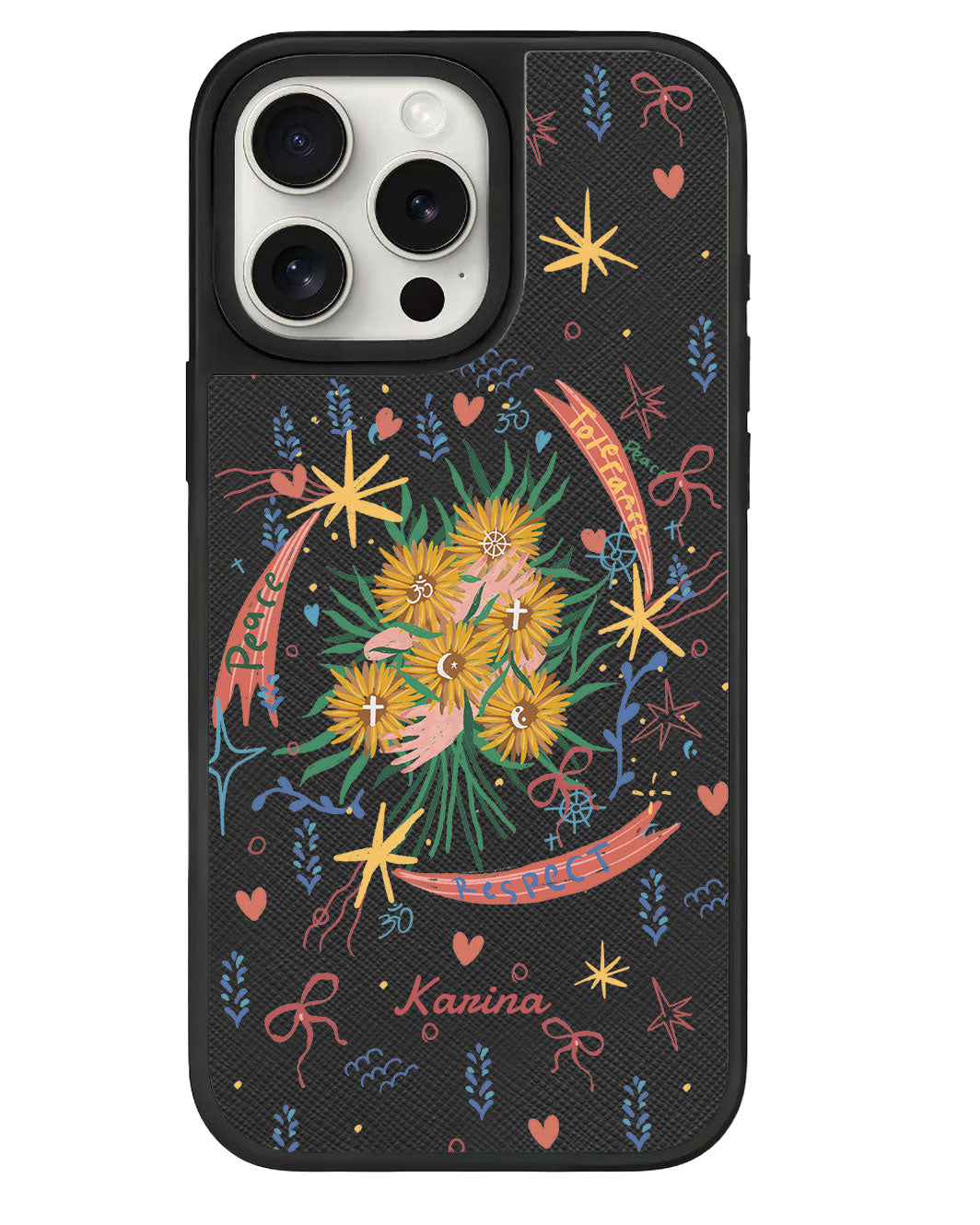 iPhone Leather Grip - Peace