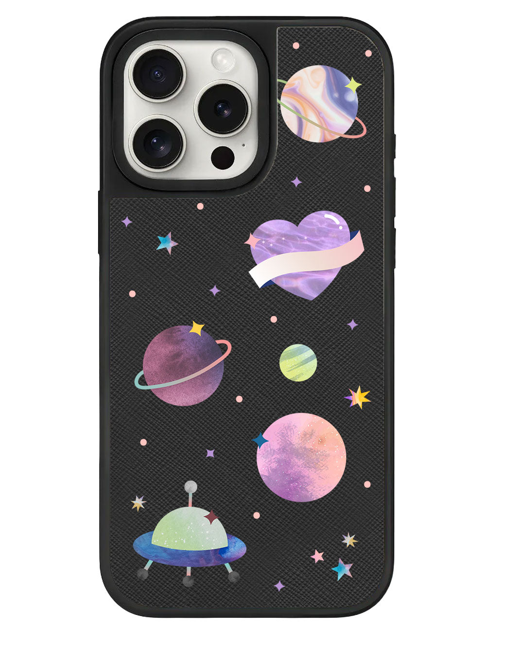 iPhone Leather Grip - Pink Planet