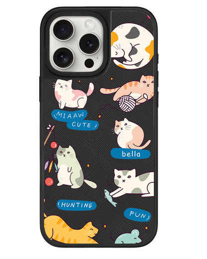 iPhone Leather Grip - Playful Cat 2.0