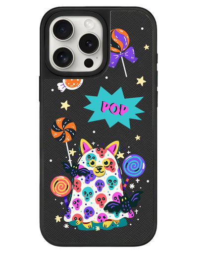 iPhone Leather Grip - Puppy Monster