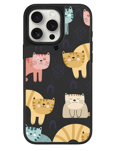 iPhone Leather Grip - Rainbow Meow 1.0