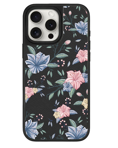 iPhone Leather Grip - Pink & Blue Florals