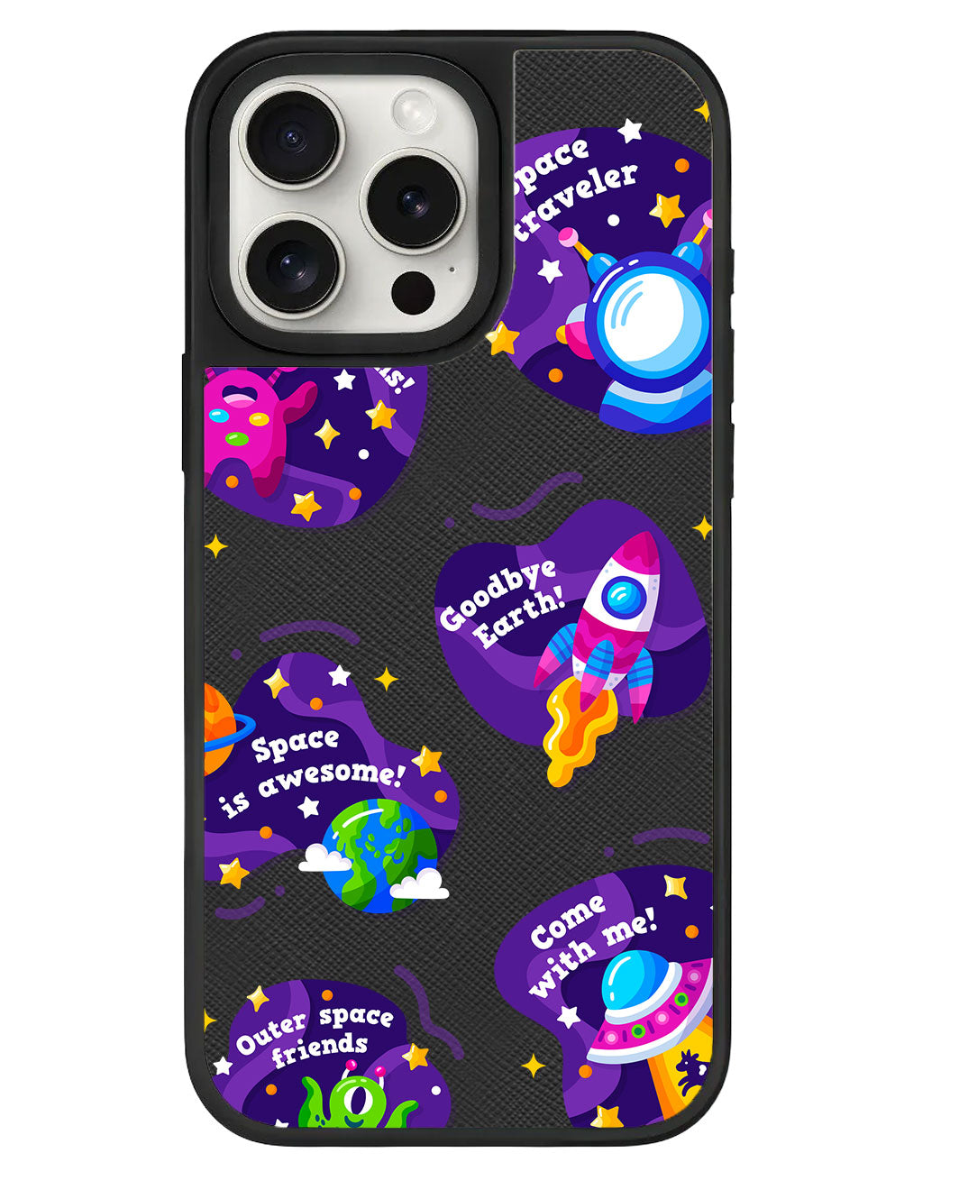 iPhone Leather Grip - Space Traveller