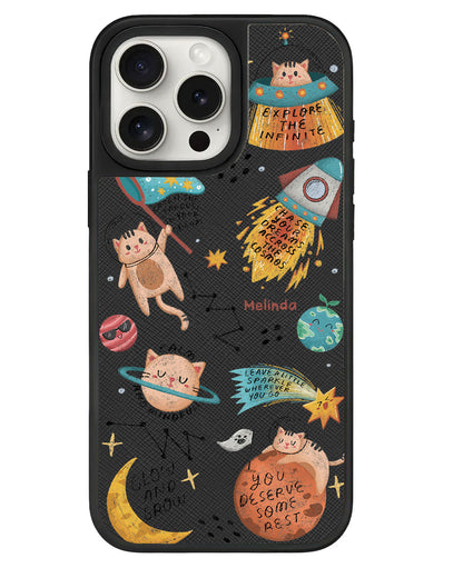 iPhone Leather Grip - Spaceship