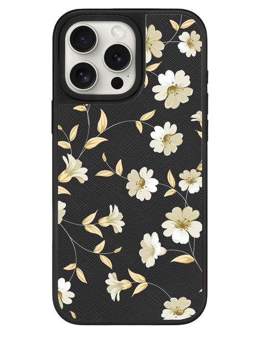 iPhone Leather Grip Case - White Magnolia