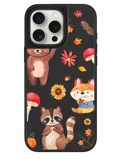 iPhone Leather Grip - Autumn Animals