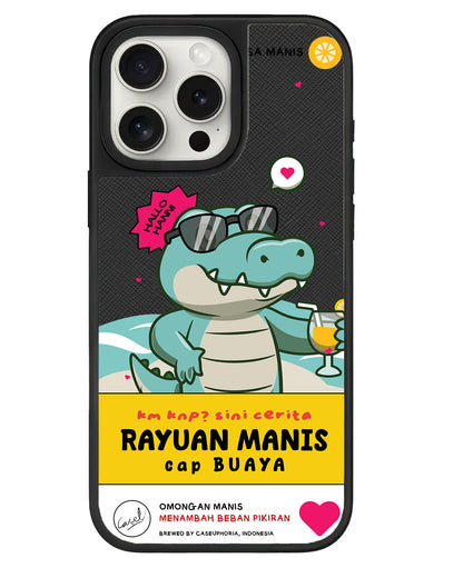 iPhone Leather Grip - Cap Buaya