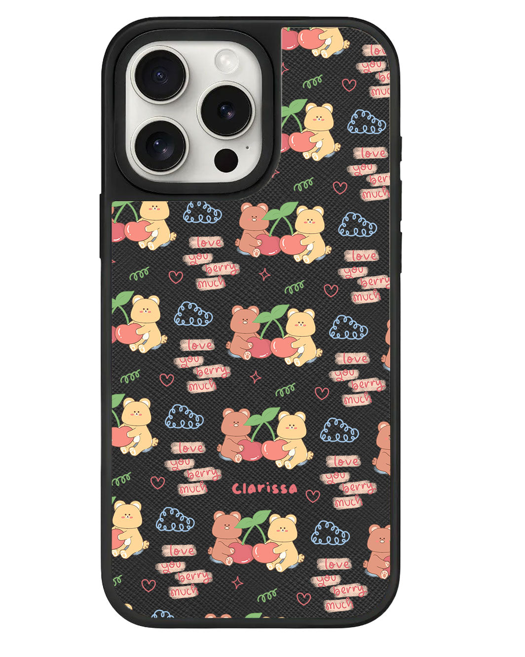 iPhone Leather Grip - Cherry Bear