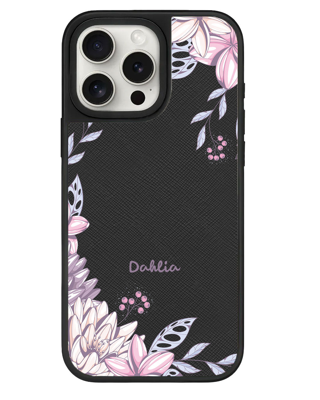 iPhone Leather Grip Case - Dahlia