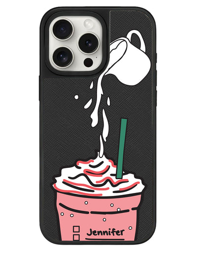 iPhone Leather Grip - Raspberry Frappe