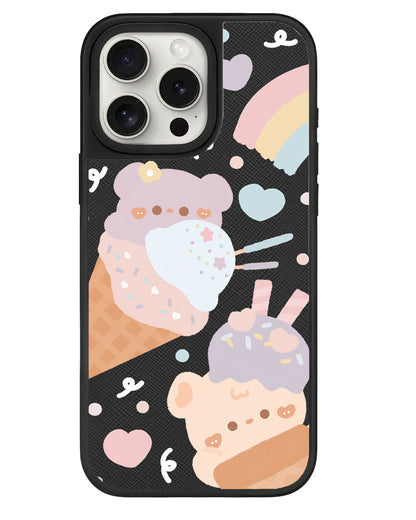 iPhone Leather Grip - Ice Cream for Teddy