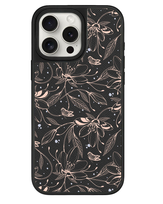 iPhone Leather Grip - Sketchy Flower & Butterfly 1.0