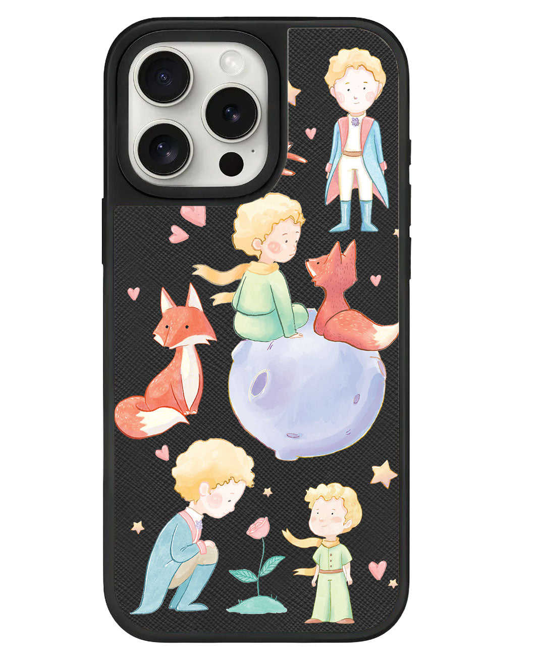 iPhone Leather Grip Case - Little Prince & Fox