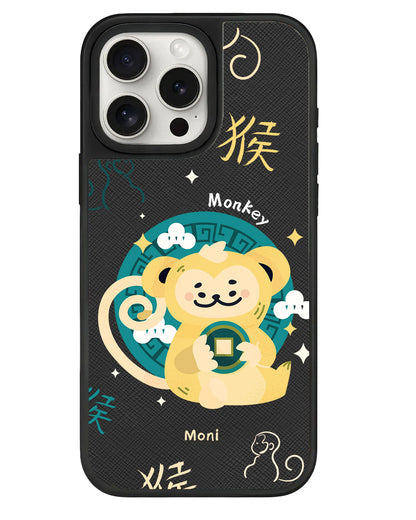 iPhone Leather Grip - Monkey (Shio / Chinese Zodiac)