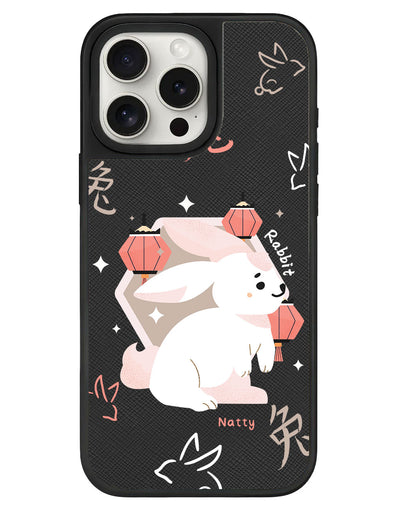 iPhone Leather Grip - Rabbit (Shio / Chinese Zodiac)