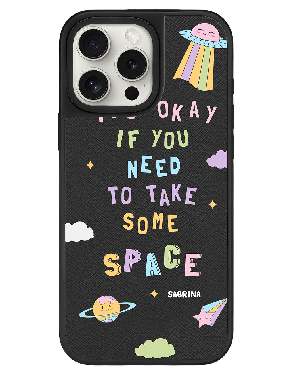 iPhone Leather Grip Case - Space