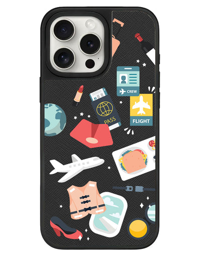 iPhone Leather Grip - Stewardess or Flight Attendant