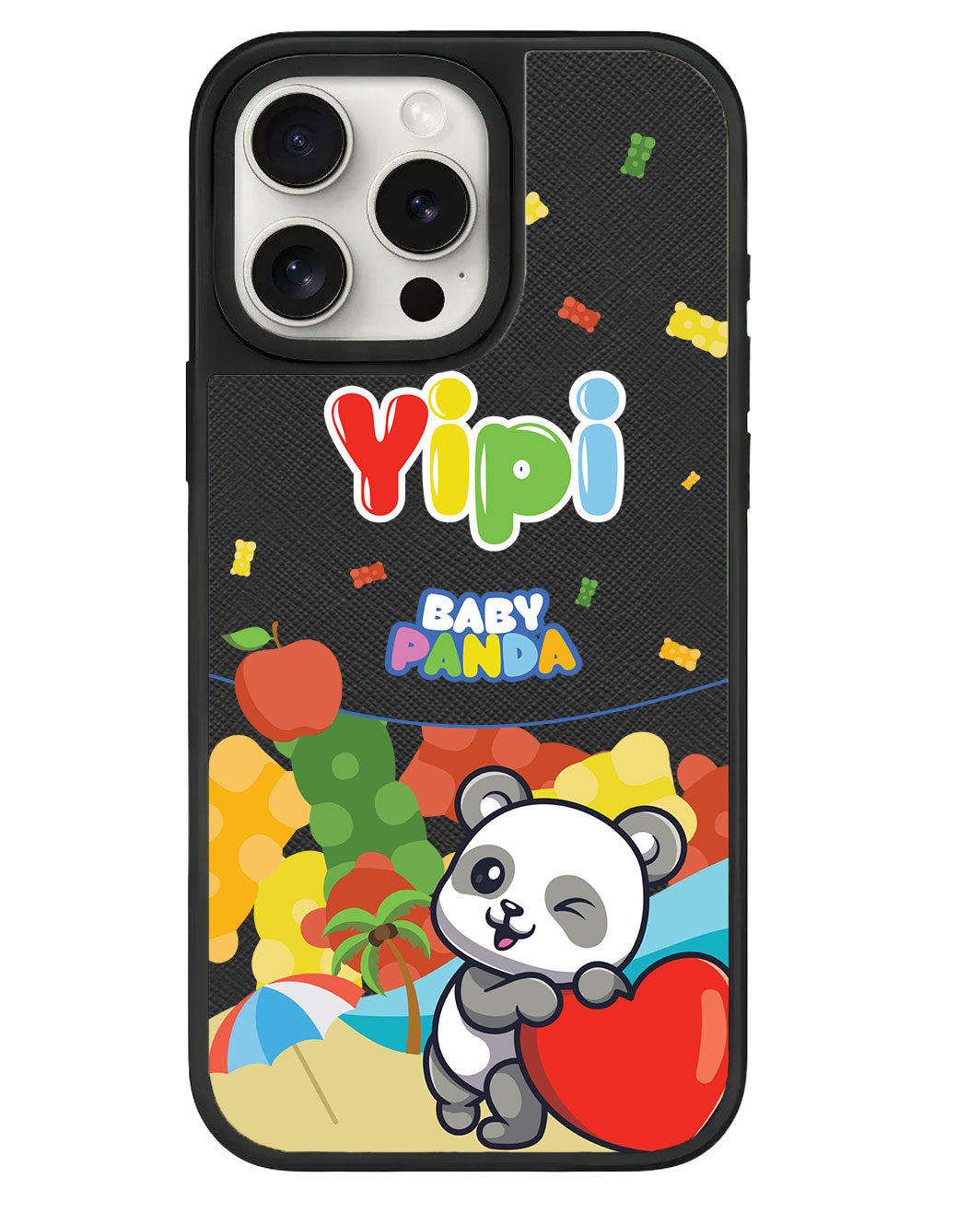 iPhone Leather Grip Case - Yipi Baby Panda