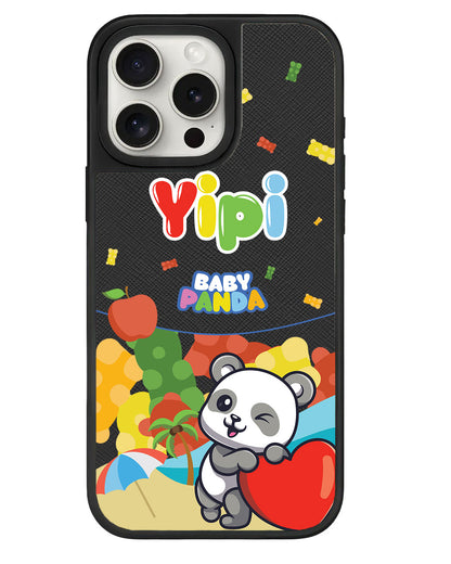 iPhone Leather Grip - Yipi Baby Panda