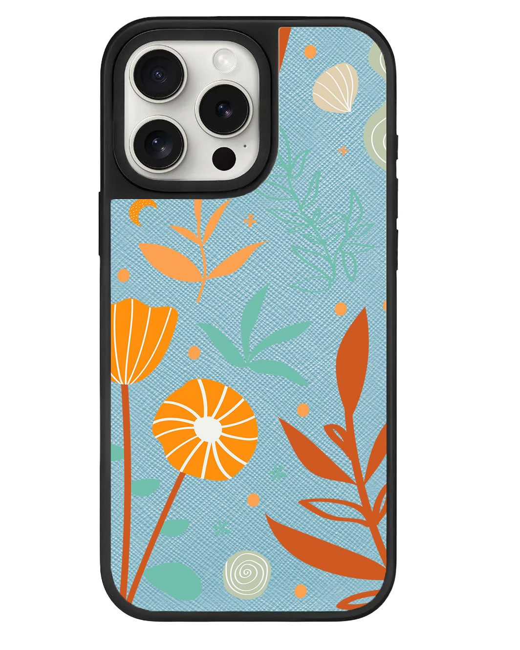 iPhone Leather Grip Case - Autumn Botanical