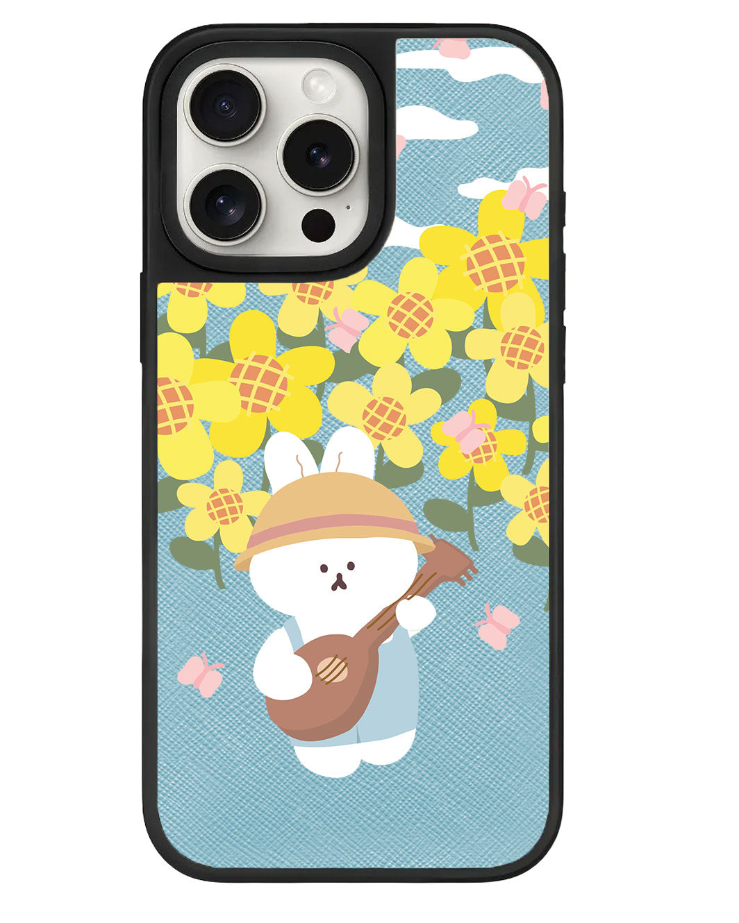 iPhone Leather Grip - Bunny Ukulele