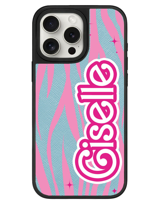 iPhone Leather Grip - Barbie Zebra Pattern
